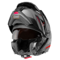 SCHUBERTH-E2-DEFENDER-NERO-ROSSO-Aperto