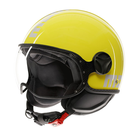 Momo Fighter Classic Candy Giallo Bianco E2206 - Equipaggiamento Moto Accessorio Motociclista
