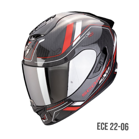 Scorpion Exo-1400 Evo 2 Carbon Air Mirage Nero Rosso Bianco - Equipaggiamento Moto Accessorio Motociclista