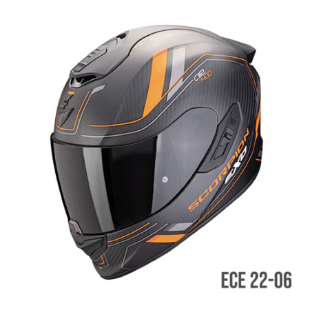 Scorpion Exo-1400 Evo 2 Carbon Air Mirage Nero Opaco Arancio - Equipaggiamento Moto Accessorio Motociclista