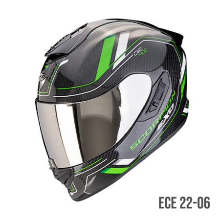 Scorpion Exo-1400 Evo 2 Carbon Air Mirage Nero Verde - Equipaggiamento Moto Accessorio Motociclista