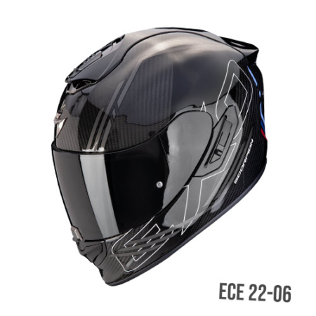 Scorpion Exo-1400 Evo 2 Carbon Air Reika Nero Argento Blu - Equipaggiamento Moto Accessorio Motociclista