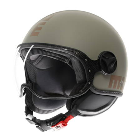 Momo Fighter Classic Flip Verde Opaco Bronzo E2206 - Equipaggiamento Moto Accessorio Motociclista