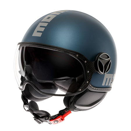 Momo Fighter Evo Blu Avio Opaco Silver E2206 - Equipaggiamento Moto Accessorio Motociclista