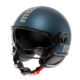 Momo Fighter Evo Blu Avio Opaco Silver E2206 - Equipaggiamento Moto Accessorio Motociclista