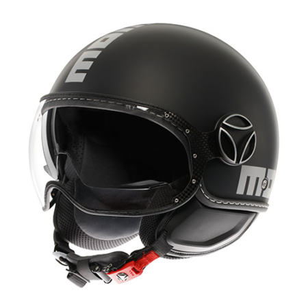 Momo Fighter Evo Nero Opaco Silver E2206 - Equipaggiamento Moto Accessorio Motociclista
