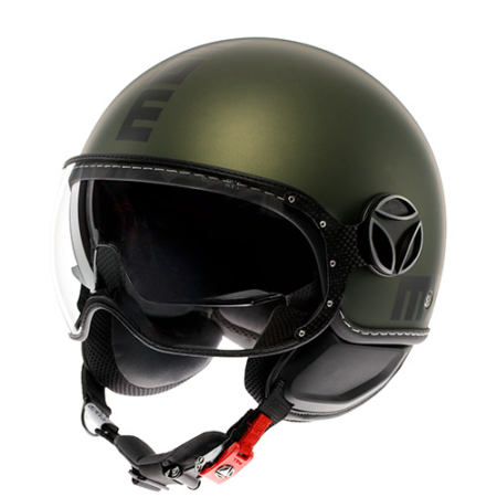Momo Fighter Evo Verde Opaco Nero E2206 - Equipaggiamento Moto Accessorio Motociclista