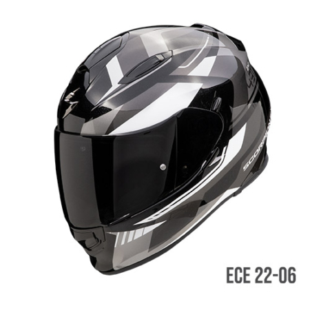 Scorpion Exo-491 Abilis Nero Argento Bianco - Equipaggiamento Moto Accessorio Motociclista