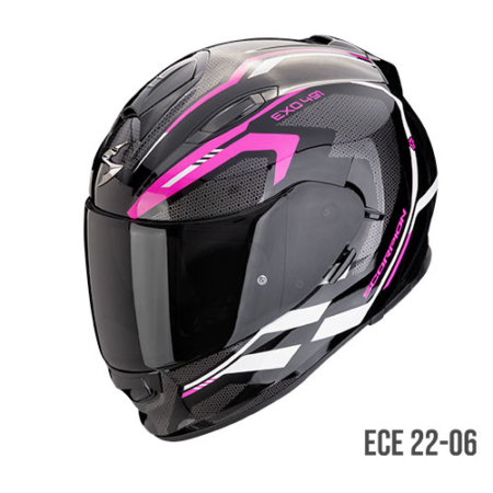 Scorpion Exo-491 Kripta Nero Rosa Bianco - Equipaggiamento Moto Accessorio Motociclista