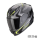 Scorpion Exo-520 Evo Air Terra Nero Argento Giallo Neon - Equipaggiamento Moto Accessorio Motociclista
